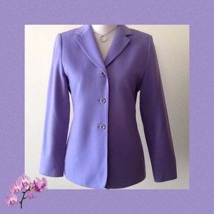 Cashmere Blend Lavender Blazer Jacket size 4 💜